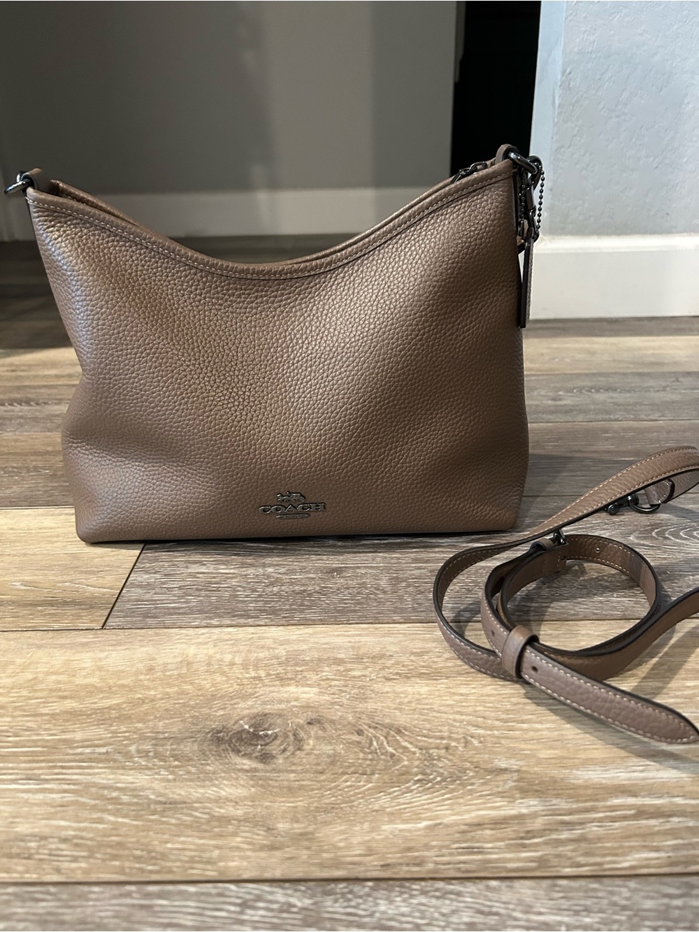 Coach Laurel Medium Shoulder Bag in Dark Stone